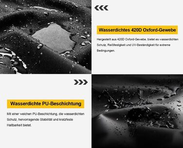 Захисний чохол для парасольки (400см) - водонепроникний, стійкий до УФ, для саду та ринку, чорний