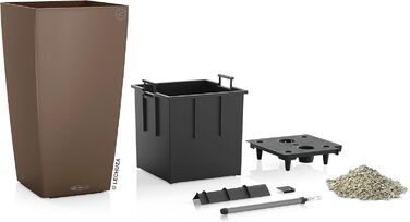 Горщик Lechuza Cubico 40 Комплект (Мускат, 29.5x29.5x56.5 см)