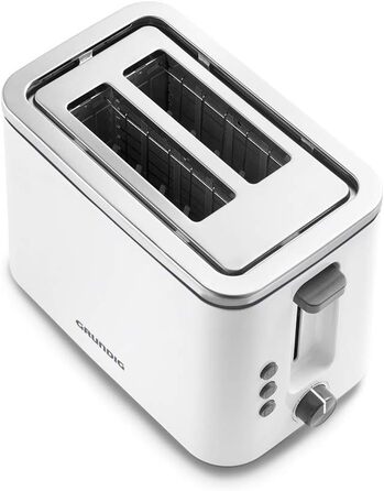 Тостер Grundig TA 5860, 800 Вт, 6 рівнів підсмажування, функція пам'яті, 800, білий/чорний (комплект з чайником)