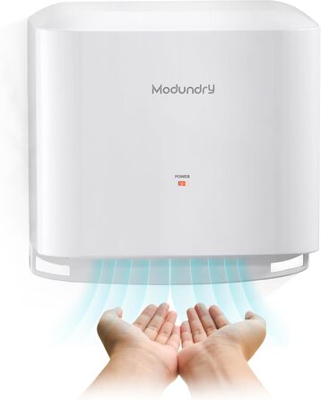 Автоматичний електричний сушар для рук настінний, компактний, для дому та комерційного використання (білий)