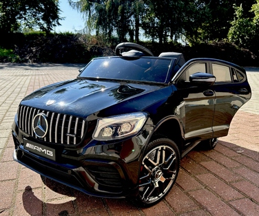 Дитячий електромобіль Mercedes GLC 63S 4x4 з пультом керування, м'якими колесами EVA, шкіряним сидінням та USB