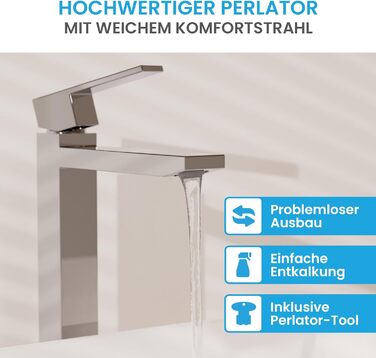 Змішувач для ванної кімнати Bächlein Imatra, однолеверний, хром, сучасний дизайн