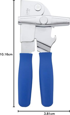 Swing-A-Way Портативний відкривач консервних банок з ергономічною ручкою та відкривачем для пляшок (блакитний)