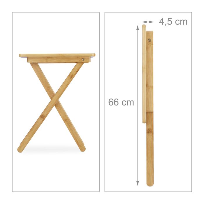 Розкладний столик Relaxdays з бамбука