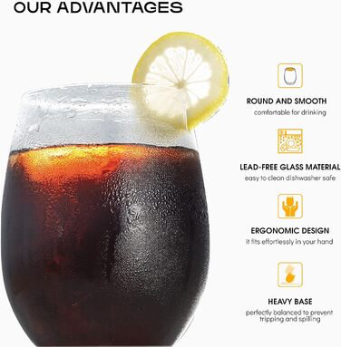 Набір келихів для вина PROST! 6 шт., 491 мл, без свинцю, для червоного та білого вина, 496 мл (6 шт.)