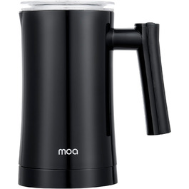 Електричний піноутворювач молока MOA - піноутворювач молока для гарячої та холодної молочної піни, тепле молоко - без бісфенолу А - для спінювання та нагрівання - чорний - MF1B