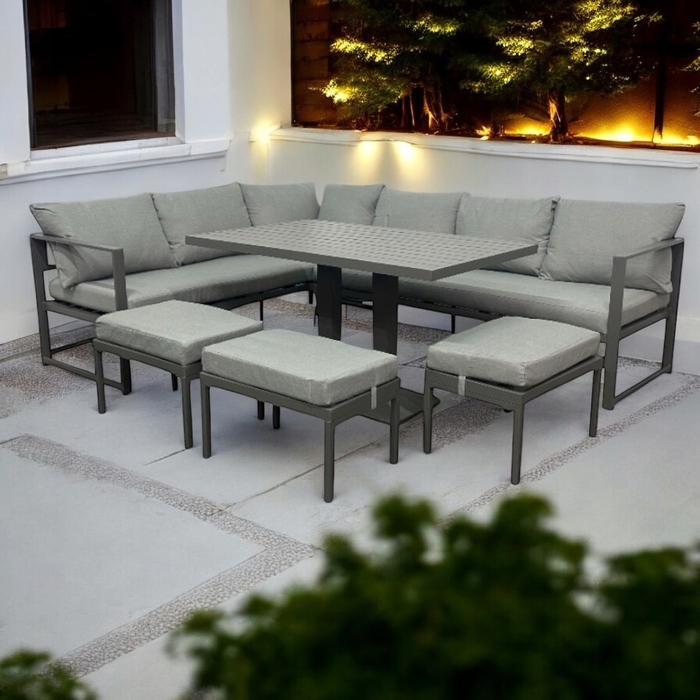 Комплект садових меблів sOTEGRANDE з металу, сірий, 5 предметів, MTG Trade Group