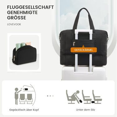 Сумка-мішок LOVEVOOK для подорожей, 52x38x25 см, 50 л (для вихідних, клініки, пологового будинку, авіаперельотів, спорту)