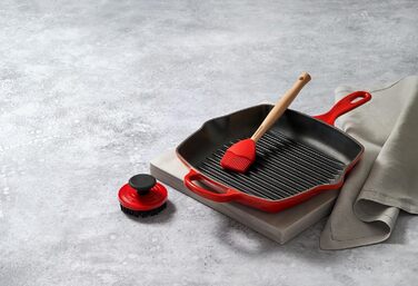 Сковорода-гриль LE CREUSET Signature з чавуну, квадратна, 26 см, для всіх типів плит (включно з індукційними), 2,86 кг, колір Deep Teal