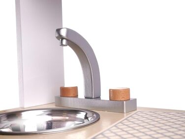 Дерев'яна дитяча кухня з мийкою, духовкою та витяжкою, модель 4