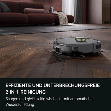 Робот-пилосос AEG AR71HW1DG з функцією миття, WiFi, LiDAR, 4000 Па, 14,4 В, 175 хв, 140 м², 0,28 л, сірий