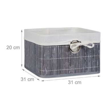 Кошик для зберігання Relaxdays з бамбука