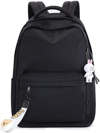 Рюкзаки FANDARE Жіночий шкільний рюкзак для дівчаток Шкільна сумка з USB-ранцем Підлітковий дорожній рюкзак 15,6-дюймовий ноутбук Денні рюкзаки для студентів Офіс Щоденне дозвілля Водонепроникний поліестер чорний