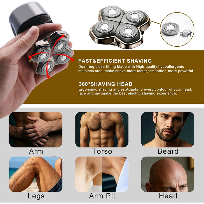 Запасні леза для голилки PRO 4, сумісні зі Skull Pitbull, Butterfly Kiss Pro та Palm, бритва для гоління голови чоловіча (2 шт.)