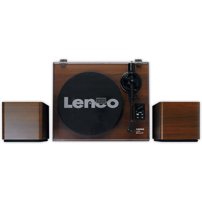Програвач вінілу Lenco LS-600WA Bluetooth з 2 зовнішніми колонками 2×30 Вт, горіх
