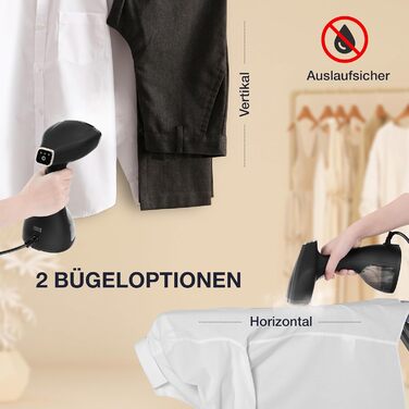 Пароочисник LEBENLANG Steamer - 1500W, 300ml, з рукавичкою та насадками | Професійний відпарювач для одягу, білизна та текстиль | Відпарювач для одягу, білизни та текстилю