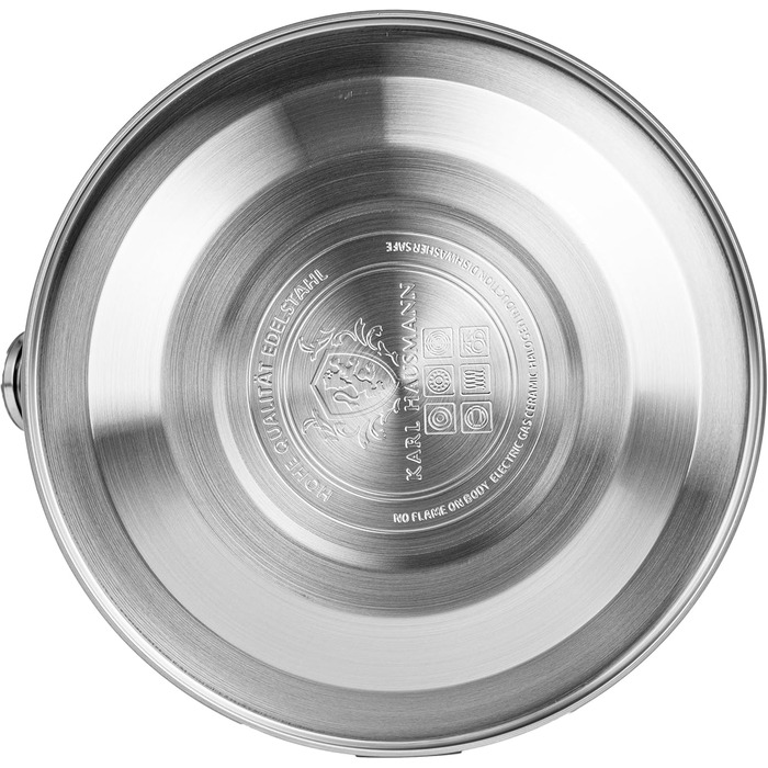 Чайник для плити Induktion 3L, чорний, з авто-свистком, нержавіюча сталь