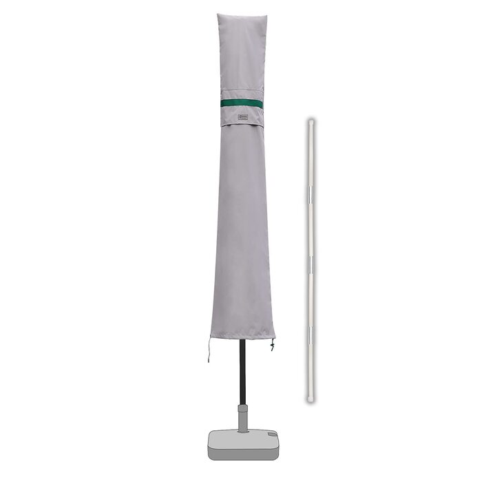Чохол для садового парасоля Sekey: захисна накидка з кріпленням, водонепроникний, 190 x 30/50 см, світло-сірий
