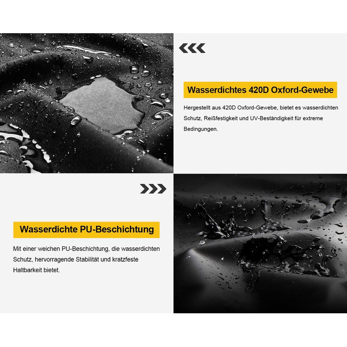 Захисний чохол для парасольки (400см) - водонепроникний, стійкий до УФ, для саду та ринку, чорний