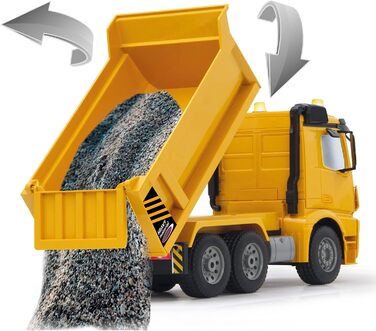 Екскаватор-самоскид JAMARA Mercedes-Benz Arocs 2.4 GHz з дистанційним керуванням, звук двигуна, світлодіоди, повний привід