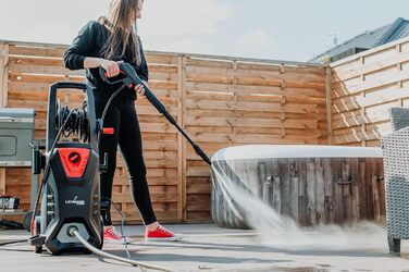 Високотискний мийник Lehmann з алюмінієвим насосом, 240 бар, 480 л/год, 2200 Вт, шланг 10м, компактний очисник площ (Missouri)