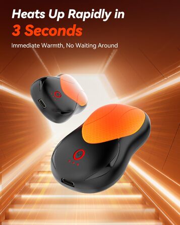 Електричні грілки для рук PHEJIE, 2 шт. з підзарядкою, 3 режими нагріву, портативні, для активного відпочинку, кемпінгу, гольфу, подарунок для жінок та чоловіків (чорний, срібний)