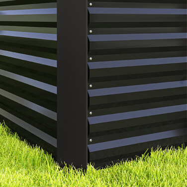 Набір з двох raised beds (високих грядок), ящики для вирощування рослин, поглиблені, металеві, 120 x 60 x 60 см, темно-сірі