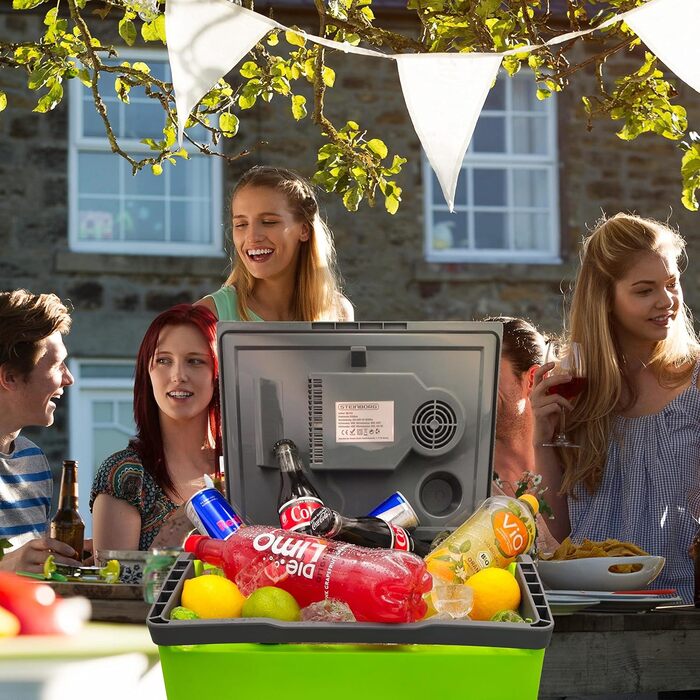 Термобокс-холодильник електричний 30л Gora Grey/Gilmo Green для авто, кемпінгу, пікніка