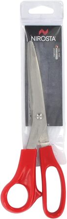 Ножиці Fackelmann для лівші 21 см, нержавіюча сталь, ергономічна ручка (червоний/сріблястий)