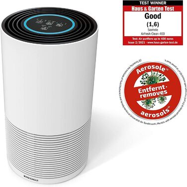 Повітряний очисник Soehnle AirFresh Clean 400 з 4-ступеневою системою очищення, Hepa та вугільним фільтром, UV-C світлом, для алергіків