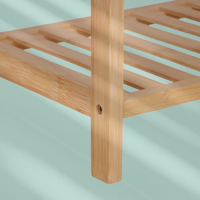 Підставка для рушників Relaxdays з бамбука, 2 перекладини та полиця