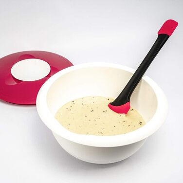 Набір для випічки Westmark Back-Set 4 шт. з мисками, вінчиком, мірною склянкою та скребком/демідером, пластик, білий/червоний/прозорий