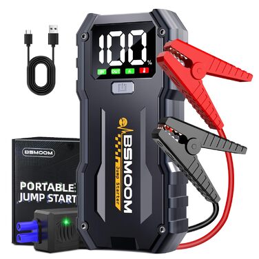 Powerbank для автомобіля Starthilfe 5000A: Jump Starter з LED та QC 3.0 USB для 12V авто, мотоциклів та газонокосарок