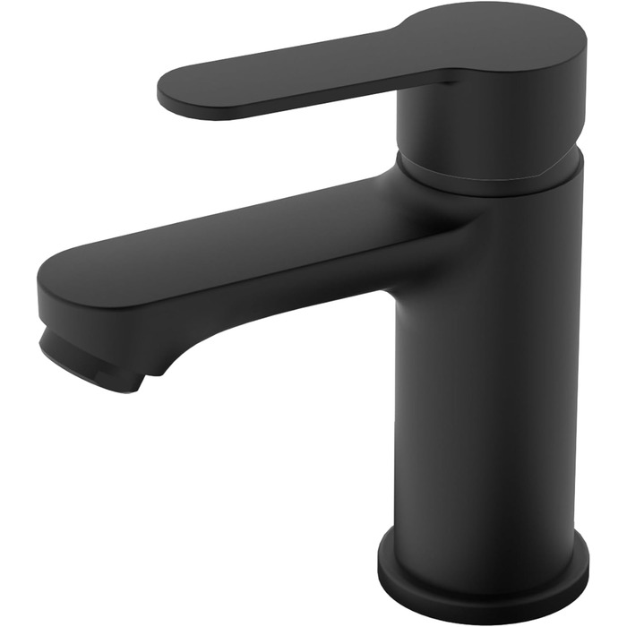 Змішувач для ванної кімнати BELZ, одноручний, для умивальника, хром (Black), водозберігаючий, енергозберігаючий, висота виливу 78 мм