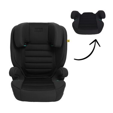 Дитяче крісло/автокрісло Novi Baby James Premium i-Size ISOFIX, від 3,5 до 12 років, від 100 до 150 см, регульоване до бустера, регульований по висоті підголівник, знімна спинка (чорна)