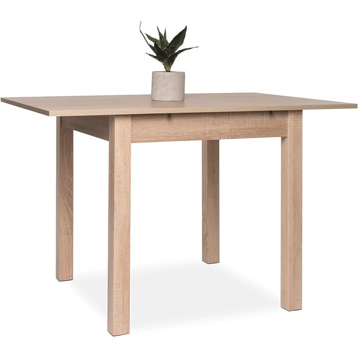 Обідній стіл Inter Trade Corporation Küchentisch: білий (Sonoma Eiche), 80-120 x 80 см, з висувною панеллю