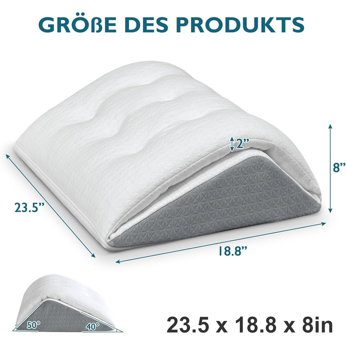 Подушка для підйому ніг TANYOO - подушка під коліна для спини, з memory foam, для відновлення після операцій