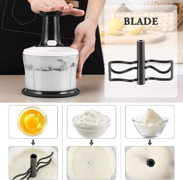 Подрібнювач овочів Smile Mom 1.2 л (білий) - швидкий та професійний подрібнювач для овочів, фруктів та песто