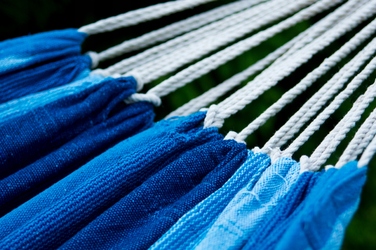 Двомісний гамак Potenza, тканинний, синій (без стійки), витримує до 220 кг