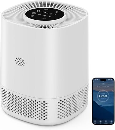 Повітряний фільтр з HEPA фільтром H13: очищення від пилу та частинок до 0,3 мікрона, тихий режим (20 дБ), авто-режим, 3 швидкості для дому