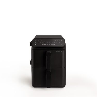 Фритюрниця без олії з пароваркою, 4.2л, 6 програм, скло, 1300W (11.2л Dual Stack, чорний)