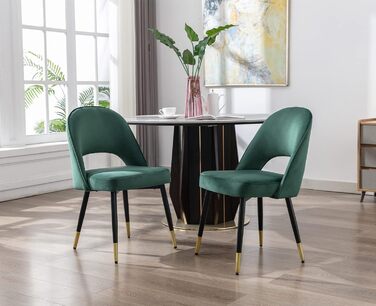 Набір з 2-х м'яких крісел з велюру для вітальні/кухні, сучасний дизайн, без підлокітників, металеві ніжки