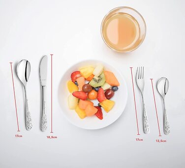 Дитячий столовий набір Ballfreunde з гравіюванням імені - унікальний дитячий столовий набір з гравіюванням, персоналізований хрещення для хлопчика/дівчинки, персоналізований столовий прилад, персоналізовані подарунки для дітей (4 шт.)