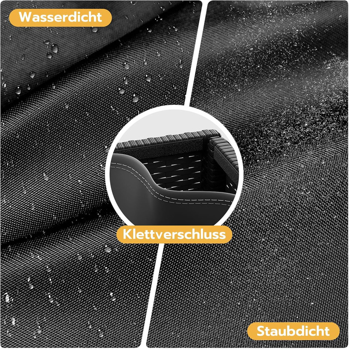 Водонепроникна садовий ящик-бокс UDPATIO з колесами 480л, чорний 138x61 см для саду та балкону