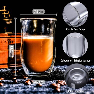 Склянки з подвійними стінками Latte Macchiato (4 x 350 мл) - Набір склянок для кави Thermo