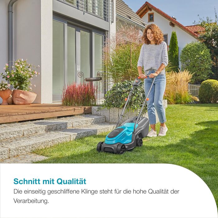 Акумуляторний газонокосарка Gardena EasyMax 30/18V Ready-to-Use Set, ширина косіння 30 см, Power for All-акумулятор, компактна та маневрена, для малих садів