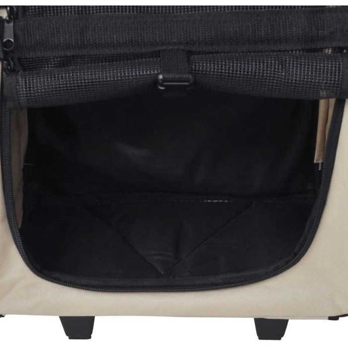 Складна сумка-візок для собак з рюкзаком для транспортування (бежевий)