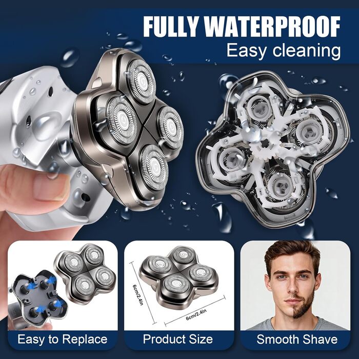 Смінні леза Pro 4 для голильниці для лисини Pitbull Skull, Butterfly Kiss Pro та Palm Shavers, водонепроникна гнучка бритва для чоловіків (волога та суха гоління)