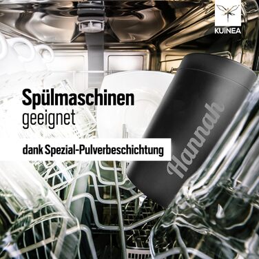 Термокружка з гравіюванням, 350 мл, чорна, з персоналізацією, 100% без витоку