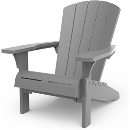Стілець Adirondack Keter Allibert Troy для саду та тераси, пластиковий, антрацит/світло-сірий, 93x81x96,5 см, для вулиці, стійкий до погодних умов